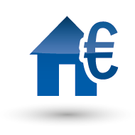 Haus mit Eurozeichen